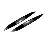 LUOWEINA 2 uds ceja for faro de coche cubierta de párpado decoración embellecedor Compatible for VW, Golf 4 MK4 1997 1998 1999 2000 2001 2002 2003 2004 2005 Párpados para faros de coche(Bright Black)