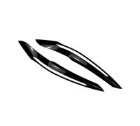 LUOWEINA 2 uds ceja for faro de coche párpados cubierta embellecedora decorativa for serie 1 F20 F21 versión avanzada 2011 2012 2013 2014 Párpados para faros de coche(Bright Black)