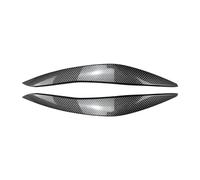 LUOWEINA 2 uds faro delantero de coche párpados cubierta tipo ceja Compatible for 5 Series F10 F11 2011 2012 2013 2014 negro brillante/fibra de carbono Párpados para faros de coche(Carbon Fiber Black)