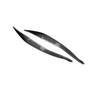 LUOWEINA 2 uds faro delantero de coche párpados cubierta tipo ceja decoración Compatible for F10 F11 5 Series 2015 2016 2017 Párpados para faros de coche(Carbon Fiber Black)