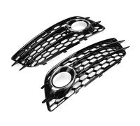 LUOWEINA 2 uds luz antiniebla delantera for coche cubierta de rejilla de panal lámpara antiniebla parrilla Compatible for A4 B8 s-lines S4 parachoques 2008-2012 8K0807681C 8K0807682C Rejilla de parach