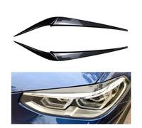 LUOWEINA 2 unids/par faro de coche ceja párpado cubierta decoración embellecedor for X3 X4 G01 G02 2018 2019 2020 2021 plástico ABS Párpados para faros de coche(Carbon Fiber Look)