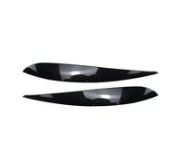 LUOWEINA 2x lámpara de faro de coche ceja párpado Compatible for VW, Polo 9N 2005-2009 moldura tapa decorativa Párpados para faros de coche(Carbon Fiber)