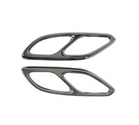 LUOWEINA Ajuste cubierta garganta silenciador cola tubo escape, Compatible for, CLA C118 W118 2020-2023 cubierta decorativa para escape de vehículo(Black)