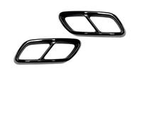 LUOWEINA Ajuste cubierta salida tubo silenciador trasero, Compatible for, Clase C W206, accesorios ABS, escape cubierta decorativa para escape de vehículo(Glossy Black)