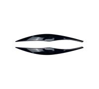 LUOWEINA Ceja del párpado del faro del coche Compatible for E90 E91 Serie 3 Sedan Wagon 2006 2007 2008 2009 2010 2011 accesorios de decoración de la cubierta Párpados para faros de coche(Glossy Black)