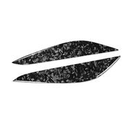 LUOWEINA Ceja del párpado del faro delantero for modelo Y 2020+ modelo 3 2017-22, cubierta, Pegatinas for Coche Exterior Párpados para faros de coche(Forged Carbon Fiber)