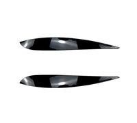 LUOWEINA Cejas Párpados de faros Compatible for Volkswagen, Compatible for VW, POLO 4 MK4 9N 9N3 2005-2009 Cubierta de párpados Etiqueta embellecedora Fibra de carbono Negro brillante Párpados para fa