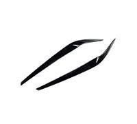 LUOWEINA Cubierta de adornos de cejas for párpado de faro delantero, pegatina for coche 5 Series G30 G31 G38 F90 M5 525I 530I 540I 2017-2021 Párpados para faros de coche(Gloss Black)