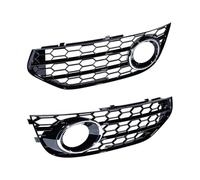 LUOWEINA Cubierta de rejilla de luz antiniebla delantera de coche tipo panal Compatible for A4 B8 B8.5 ALLROAD 2009 2010 2011 2012 2013 2014 2015 Rejilla de parachoques delantera para coche(Chrome)