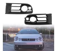 LUOWEINA Cubierta de rejilla de luz antiniebla delantera embellecedora de cubierta de rejilla de luz antiniebla delantera de coche decoración Compatible for VW, Polo Typ 9N 2002-2005 6Q0853666 6Q08536