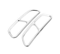 LUOWEINA Embellecedor cubierta salida tubo silenciador trasero 2 uds, Compatible for Q7, 2016-2019 cubierta decorativa para escape de vehículo(Silver)
