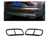 LUOWEINA Embellecedor cubierta salida tubo silenciador trasero 2 uds, Compatible for Q7, 2016-2019 cubierta decorativa para escape de vehículo(Black)