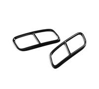 LUOWEINA Embellecedor cubierta salida tubo silenciador trasero 2 uds, Compatible for Q7, 2016-2019 cubierta decorativa para escape de vehículo(Black)