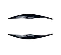 LUOWEINA Embellecedor de ceja de faro delantero Compatible for Serie 3 E90 E91 2005-12, aspecto de fibra de carbono/negro brillante, ceja de lámpara de faro delantero, párpado de faro Párpados para fa