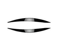 LUOWEINA Embellecedor de ceja for faros delanteros de coche, Compatible for Ford, Focus MK4 2019-2021, aspecto de fibra de carbono/negro brillante Párpados para faros de coche(Glossy Black)