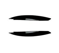 LUOWEINA Embellecedor de cejas for faros delanteros de Serie 1 E81 E82 E87 E88 2004-2011, cubierta de lámpara de faro con apariencia de párpado de fibra de carbono Párpados para faros de coche(Glossy