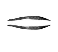 LUOWEINA Embellecedor de cubierta de lámpara de faro delantero, pegatina decorativa for párpados y cejas for Serie 5 F10 F11 2015-2017 Párpados para faros de coche(Carbon Fiber Look)
