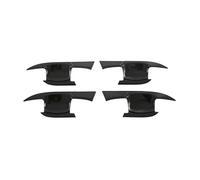 LUOWEINA Embellecedor taza cuenco manija puerta lateral, apto for Mitsubishi, Outlander 2022-2025, cubierta cromada ABS protector manija puerta coche(ABS Black 2)