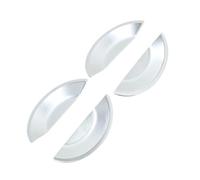 LUOWEINA Etiqueta engomada del ajuste de la taza cuenco manija puerta lateral, apta for Peugeot, 206207 2004-2008, cubierta cromada, accesorios exteriores, estilo protector manija puerta coche