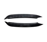 LUOWEINA Faro de coche ceja lámpara de párpado cejas ligeras Compatible for Volkswagen, Compatible for VW, Polo 2019+ ABS negro brillante fibra de carbono accesorios for párpados Párpados para faros d