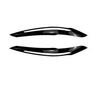 LUOWEINA Faro de coche ceja párpado lámpara cejas claras fibra de carbono negro brillante Compatible for F20 F21 1 serie 116i 118i 120i 125i 2011-2014 Párpados para faros de coche(Gloss Black)