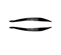 LUOWEINA Faro delantero, párpados, cejas, faro, tapa for 5 Series F10 F11 2015 2016 2017, cubierta embellecedora, pegatina, accesorios for coche Párpados para faros de coche(Gloss Black)