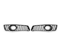 LUOWEINA Luz antiniebla delantera for coche, cubierta de parrilla embellecedora, parrilla de panal Compatible for A3 8P 2009-2013 Rejilla de parachoques delantera para coche(Chrome black)