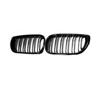 LUOWEINA Parrilla central delantera, Compatible for E46 Saloon 4 puertas 3 Series 320i 325Xi 330Xi 2002-2005 Rejilla ancha for capó Rejilla de parachoques delantera para coche(Bright Black)
