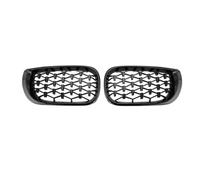 LUOWEINA Parrilla central delantera, Compatible for E46 Saloon 4 puertas Serie 3 2002-2005 Rejilla de diamante con capó ancho Rejilla de parachoques delantera para coche(Black)