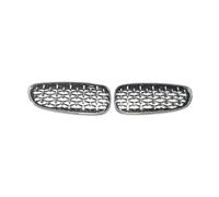 LUOWEINA Parrilla de parachoques delantero de coche ABS Diamond Grill, parrillas de carreras Compatible for Z4 E89 2009-2016 Rejilla de parachoques delantera para coche(Full Silver)