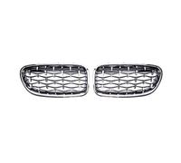 LUOWEINA Parrilla de parachoques delantero de coche, Compatible for 5 Series F10 F11 F18 520 523 525 530i M5 2010-2017 Rejillas de carreras estilo diamante Rejilla de parachoques delantera para coche(
