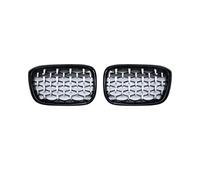 LUOWEINA Parrilla de parachoques delantero de coche de 2 uds, Compatible for X3 G01 G08 X4 G02 2018-2020, accesorios de rejilla de carreras con adorno de diamante Rejilla de parachoques delantera para
