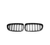 LUOWEINA Parrilla del parachoques delantero del coche, Compatible for la serie 5, F10 F11 F18 2010-2017 Rejilla de parachoques delantera para coche(Dual Gloss Black)