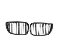 LUOWEINA Parrilla delantera for automóvil, Compatible for E81 E87 120d 120i 130i 2004-2006 Parrillas de carreras Rejilla negra brillante Rejillas de doble listón ABS for automóvil Rejilla de parachoqu