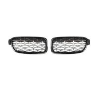 LUOWEINA Parrillas delanteras de coche, Compatible for Serie 3 F30 F31 F35 320i 320d 325i 2012-2017 Sport Grill Star Rejilla de parachoques delantera para coche(Blacksilver)