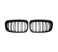 LUOWEINA Reemplazo de parrillas de carreras de rejilla de parachoques delantero de coche de doble listón for Serie 1 F20 F21 11-14 Rejilla de parachoques delantera para coche