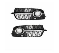 LUOWEINA Rejilla de cubierta de lámpara de luz antiniebla del parachoques delantero del coche, Compatible for Q5, S-Line SQ5 2013-2017, accesorios negros brillantes for coche, estilo panal Rejilla de