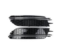 LUOWEINA Rejilla de lámpara antiniebla for parachoques delantero, Compatible for A6, 4G C7 2012-2015, cubiertas de parrilla de luz antiniebla de panal de coche 4G0807681 4G0807682 Rejilla de parachoqu