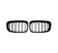 LUOWEINA Rejilla de parachoques delantero de coche, Compatible for 1 serie F20 F21 2011-2014, rejillas de repuesto de doble listón negro brillante, parrillas de carreras Rejilla de parachoques delante