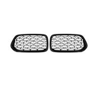 LUOWEINA Rejilla de parachoques delantero de coche de diamante, parrilla de carreras Compatible for X2 F39 2018 2019 2020 2021 2022 Rejilla de parachoques delantera para coche(Black Silver)