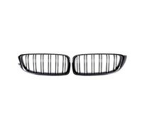 LUOWEINA Rejilla de parachoques delantero del coche, apta para, Serie 4 F32 F33 F36 M3 F80 M4 F82 2012-2018 Rejillas negras brillantes de doble listón Accesorios Parrilla de carreras Rejilla de parach