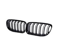 LUOWEINA Rejilla delantera de capó de doble línea Compatible for parrilla de coche ABS Serie 3 E90 E91 318i 328i 2009-2012 Rejilla de parachoques delantera para coche(Carbon Fiber)
