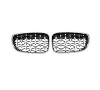 LUOWEINA Rejillas de parachoques delantero de coche, aptas para, serie 1 E81 E82 E87 E88 128I 130I 135I 2007-2011, parrilla de carreras, parrilla de diamante Rejilla de parachoques delantera para coch