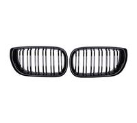 LUOWEINA Rejillas de parachoques delantero de coche de doble línea, parrilla de carreras Compatible for Serie 3 E46 de 4 puertas 2002 2003 2004 2005 Rejilla de parachoques delantera para coche