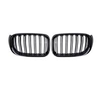 LUOWEINA Rejillas de parachoques delantero de coche de doble listón, parrilla de carreras Compatible for X4 F26 X3 F25 2014-2018 Rejilla de parachoques delantera para coche(Gloss Black)