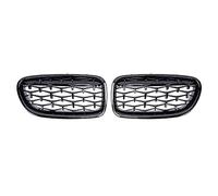 LUOWEINA Rejillas de parrilla de parachoques delantero de coche, rejilla de carreras estilo diamante Compatible for 5 Series F10 F11 F18 520 523 525 530i M5 2010-2017 Rejilla de parachoques delantera