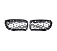 LUOWEINA Rejillas de parrilla de parachoques delantero de coche, rejilla de carreras estilo diamante Compatible for 5 Series F10 F11 F18 520 523 525 530i M5 2010-2017 Rejilla de parachoques delantera