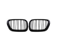 LUOWEINA Rejillas Delanteras, Compatible for E53, X5 1999-2003, Estilo De Automóvil, Parrilla De Capó Deportiva Negra Brillante Rejilla de parachoques delantera para coche(Dual Line)