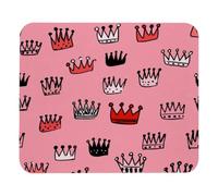Luoweisi Alfombrilla de ratón con diseño de coronas de 25 x 21 cm, alfombrilla de ratón ultrafina con base antideslizante para computadora, juegos, laptop, uso en casa y oficina